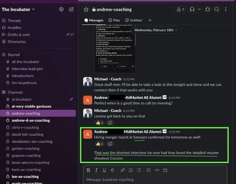 Community testimonial screenshot 03