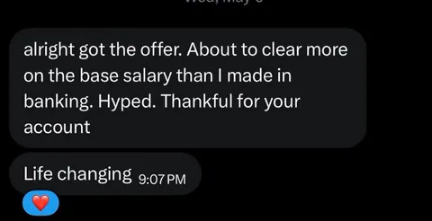 Community testimonial screenshot 08