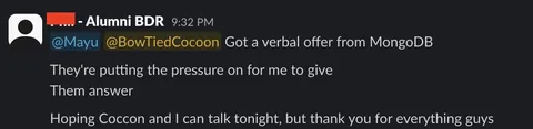 Community testimonial screenshot 09