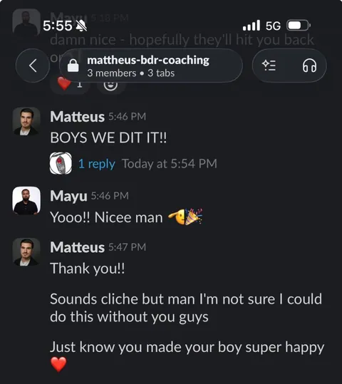 Community testimonial screenshot 10
