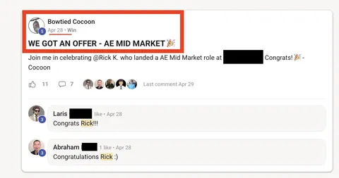 Community testimonial screenshot 12