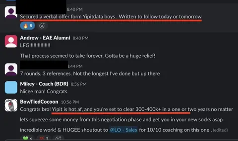 Community testimonial screenshot 28