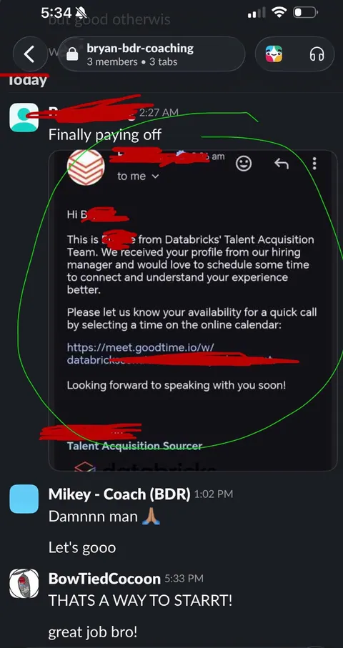 Community testimonial screenshot 33